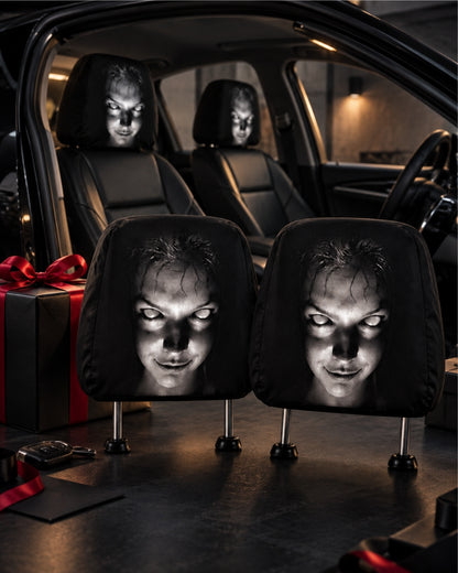 GrimRide™ Scary Car Headrest Covers – Pack of 2