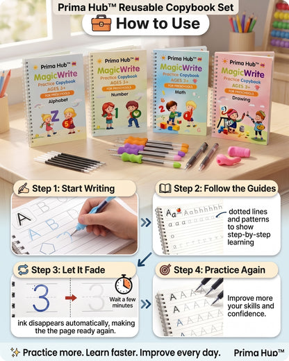 Prima Hub™ MagicWrite Reusable Copybook Kit