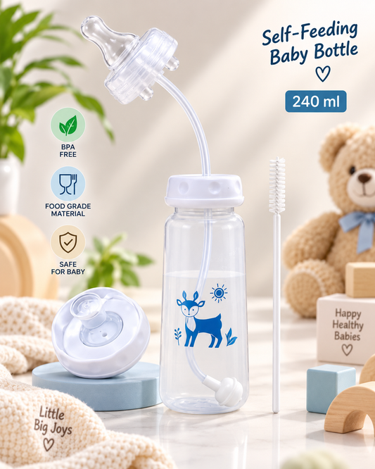 Baby Feeding Bottle with Weighted Straw